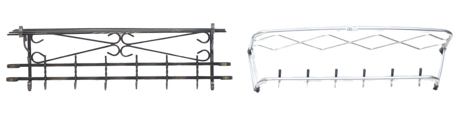 Pair of Metal Wall Hanging Racks (1 of 3)