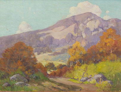 PL Hohnstedt (1871-1957), Landscape, oil on canvas: PL Hohnstedt (1871-1957), Landscape, oil on canvas, 18 x 24 in. canvas size PETER LANZ HOHNSTEDT was born in Cincinnati, Ohio, where he received his early art training from Frank Duveneck. About