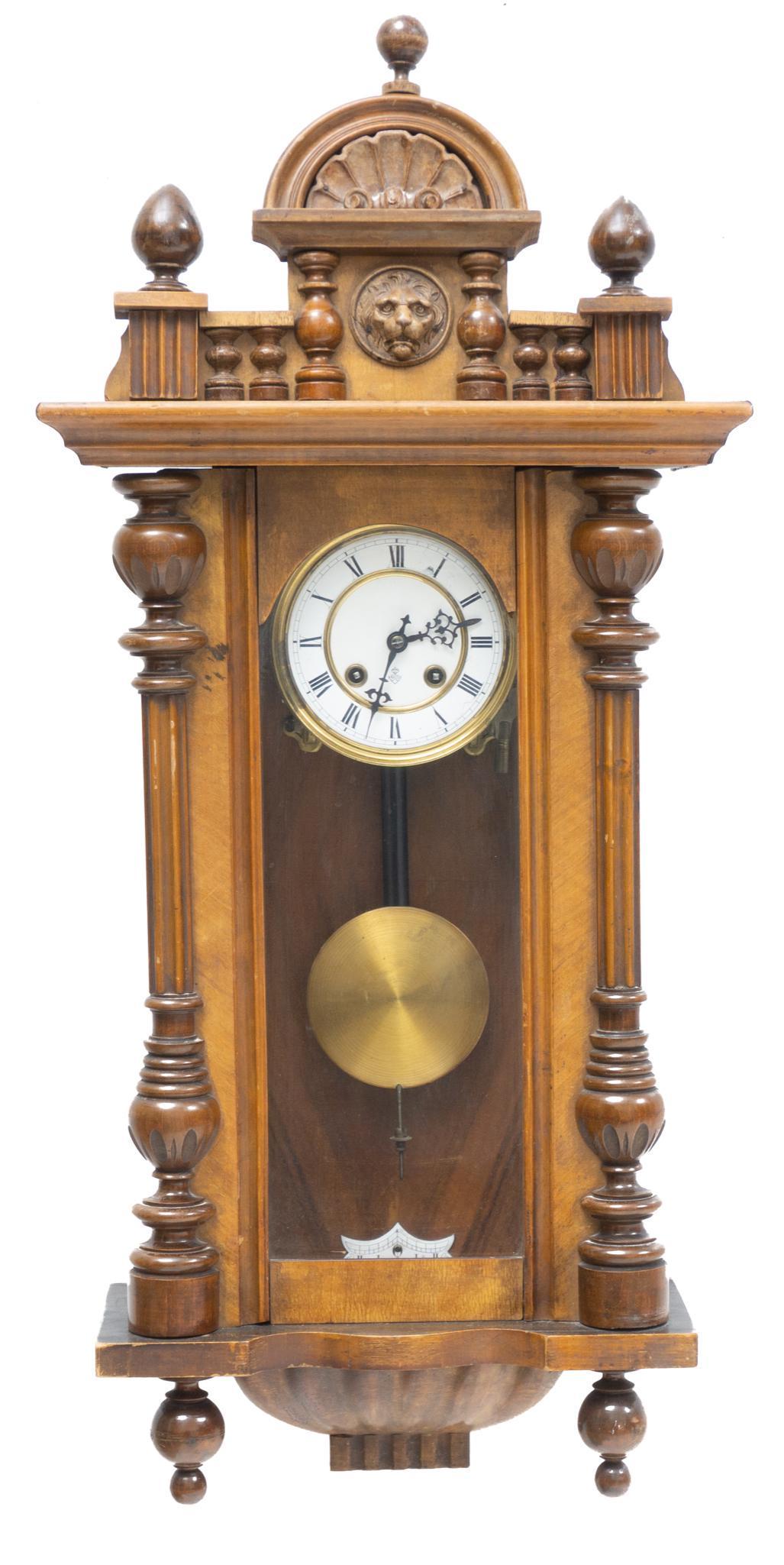 Vintage Carved Wall Hanging Clock (1 of 3)