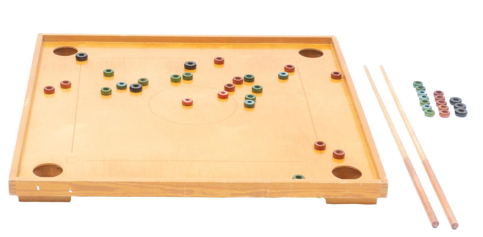 Vintage Karom Game Board and Pieces (1 of 5)