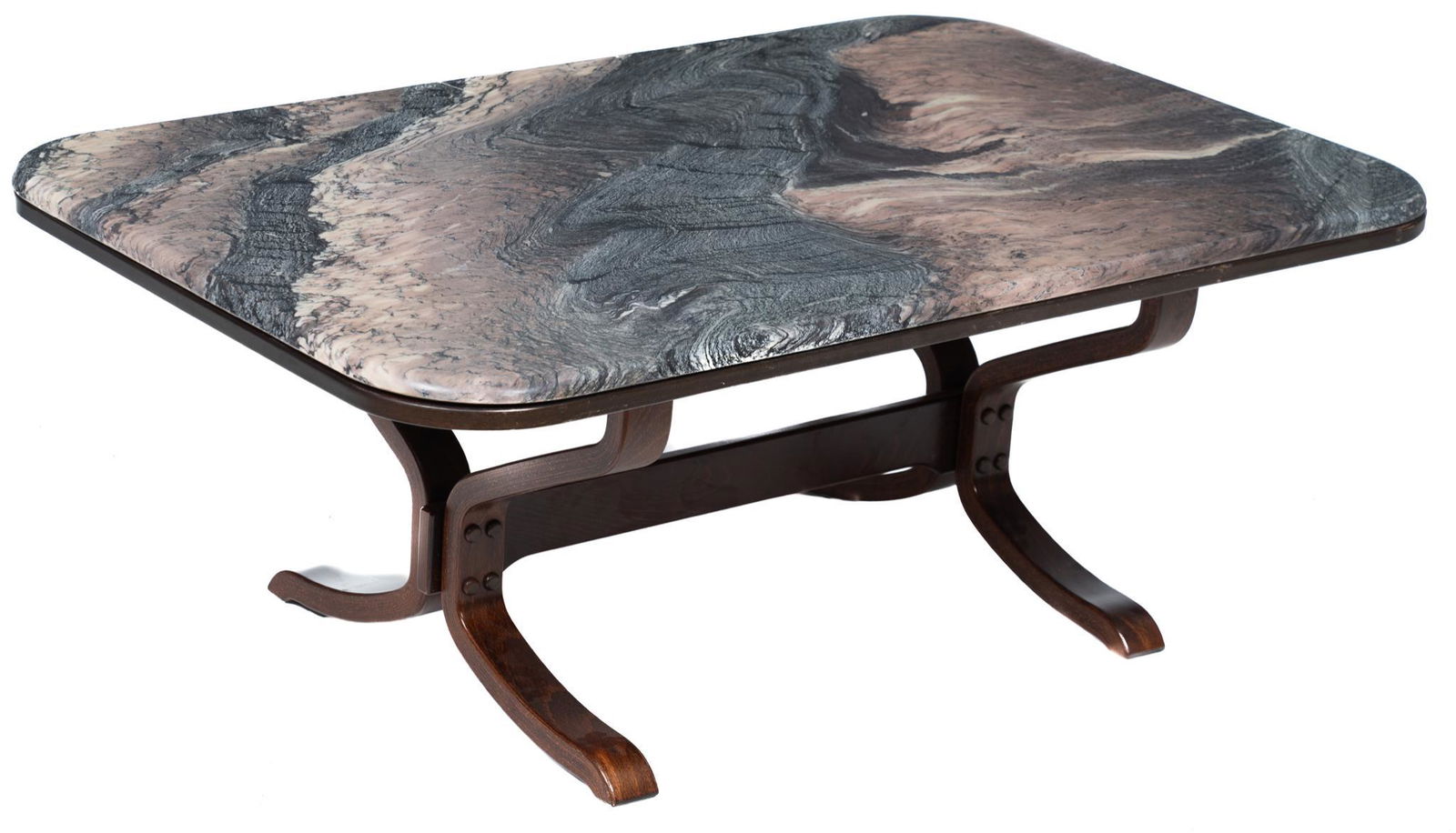 Danish Mid-Century Marble Top Coffee Table (1 of 3)