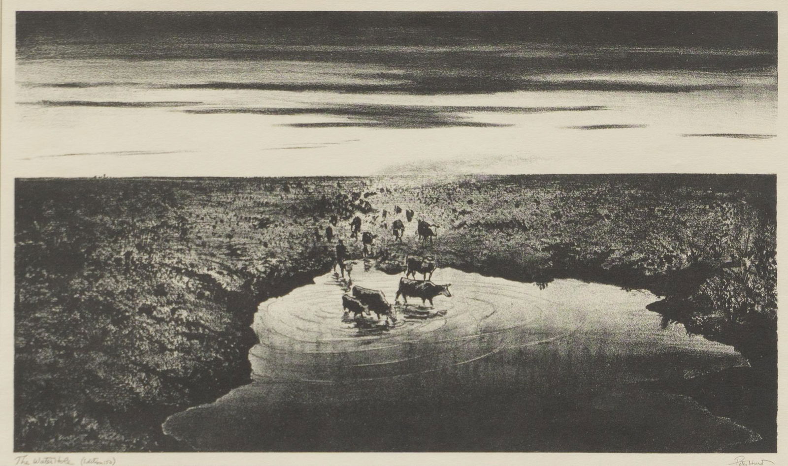 Peter Hurd (1904-1984), "The Waterhole" (1 of 5)