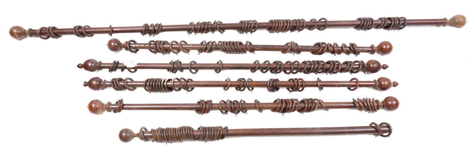 Lot of 6 Vintage Curtain Rods (1 of 2)