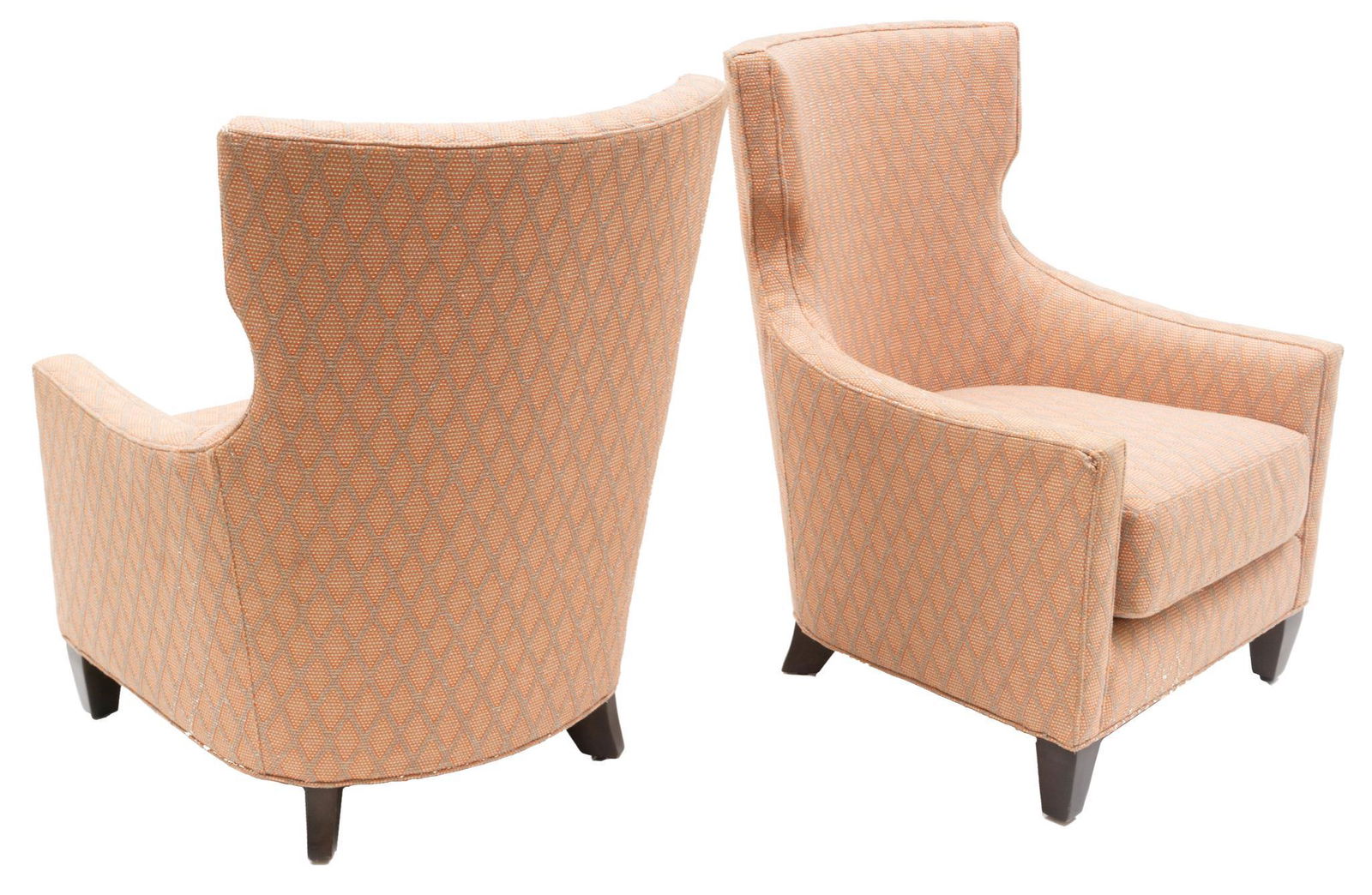 Pair of Mid-Century Wing Back Arm Chairs (1 of 3)