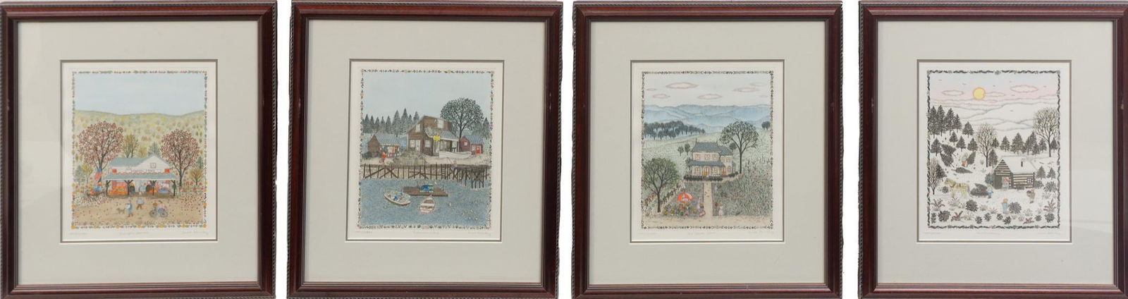 Euca Romley, Early American Scenes, Set of 4 (1 of 3)