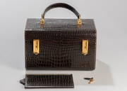 Vintage Gucci Crocodile Cosmetics & Jewelry Case