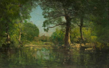 Julian Onderdonk (1882-1922), "A Woodland Pool", oil