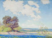 Robert Wood (1889-1979), Bluebonnets, oil on canvas