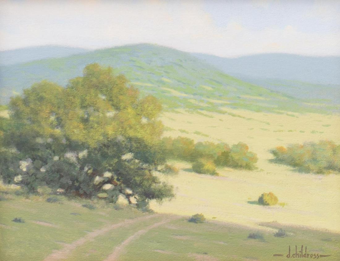 D. Childress, Hill Country Springtime: D. Childress, Hill Country Springtime, oil on canvas, 11 x 14", frame: 17.75 x 20.75" Provenance: The estate of Larry Castle (Oklahoma City, OK) 