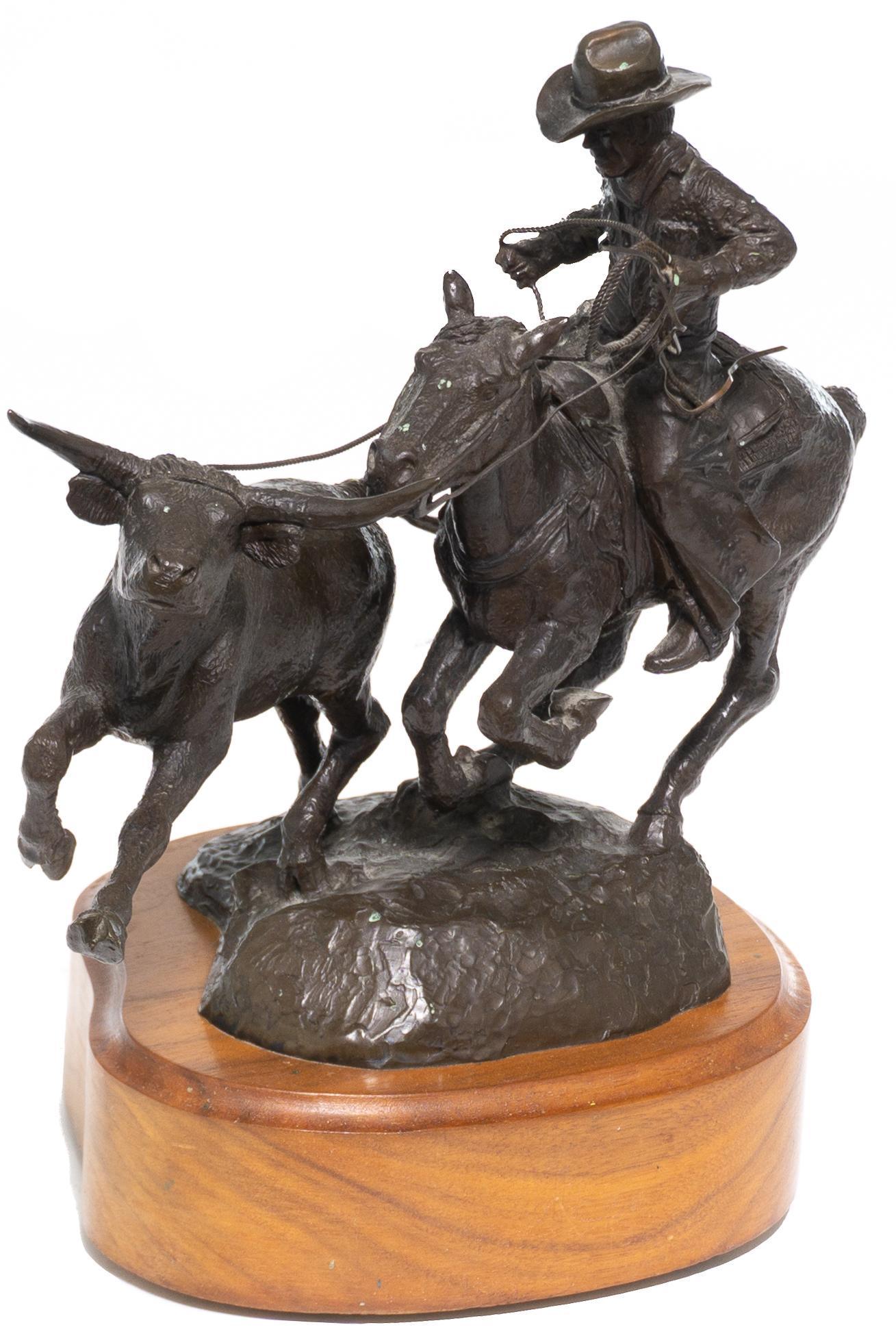 Bill Chappell (1919-2010), "Short Dally", 1983: Bill Chappell (1919-2010), "Short Dally", 1983, ed. 5/40, bronze on wood base, 10.5 x 11 x 7" Provenance: The Estate of Alton Jackson "Jack" Green Jr. (Victoria, TX) Chappell was born in Van Zant Co