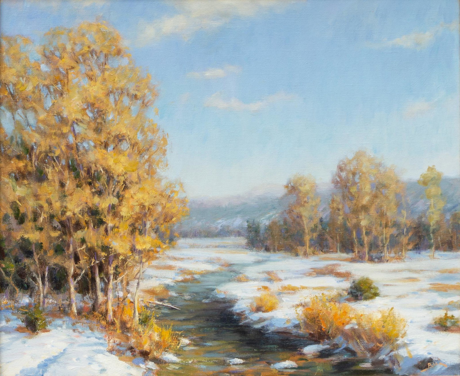 Dan Beck, "Changing Seasons": Dan Beck, "Changing Seasons", oil on canvas, 20 x 24", frame: 30 x 34" Provenance: A Fort Worth, Texas estate