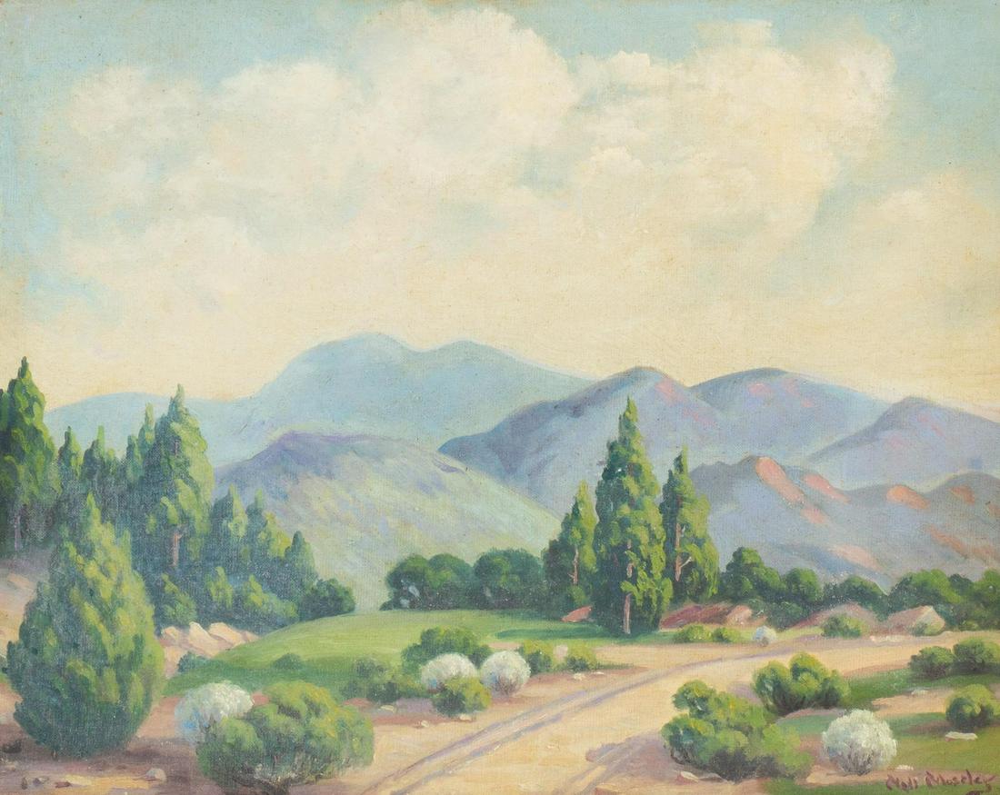 Nell Mosley (1873-1952), West Texas Mountains: Nell Mosley (1873-1952), West Texas Mountains, oil on canvas board, 16 x 20", frame: 20.5 x 25" Provenance: An Alamo Heights, Texas collection