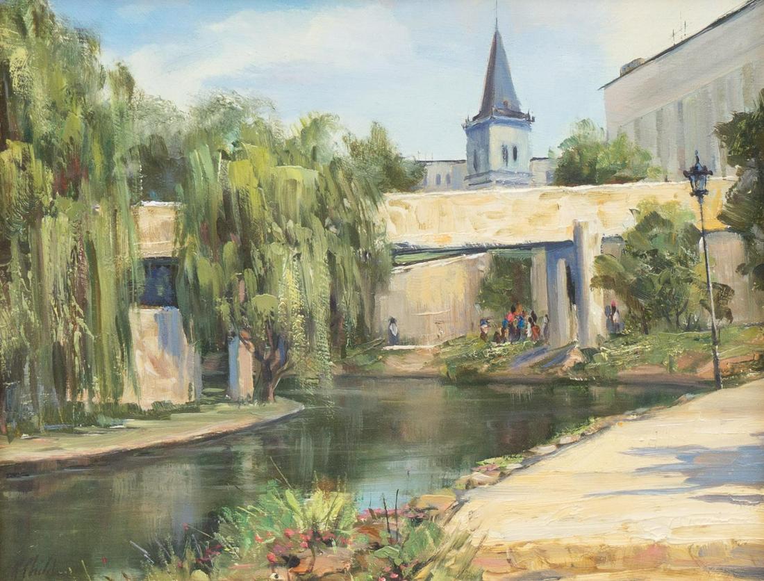 Ruth Childre (1921-2018), "St. Joseph": Ruth Childre (1921-2018), "St. Joseph", oil on board, 8 x 10", frame: 13.25 x 15.25" Provenance: The Estate of Sally Ball (San Antonio, TX) 