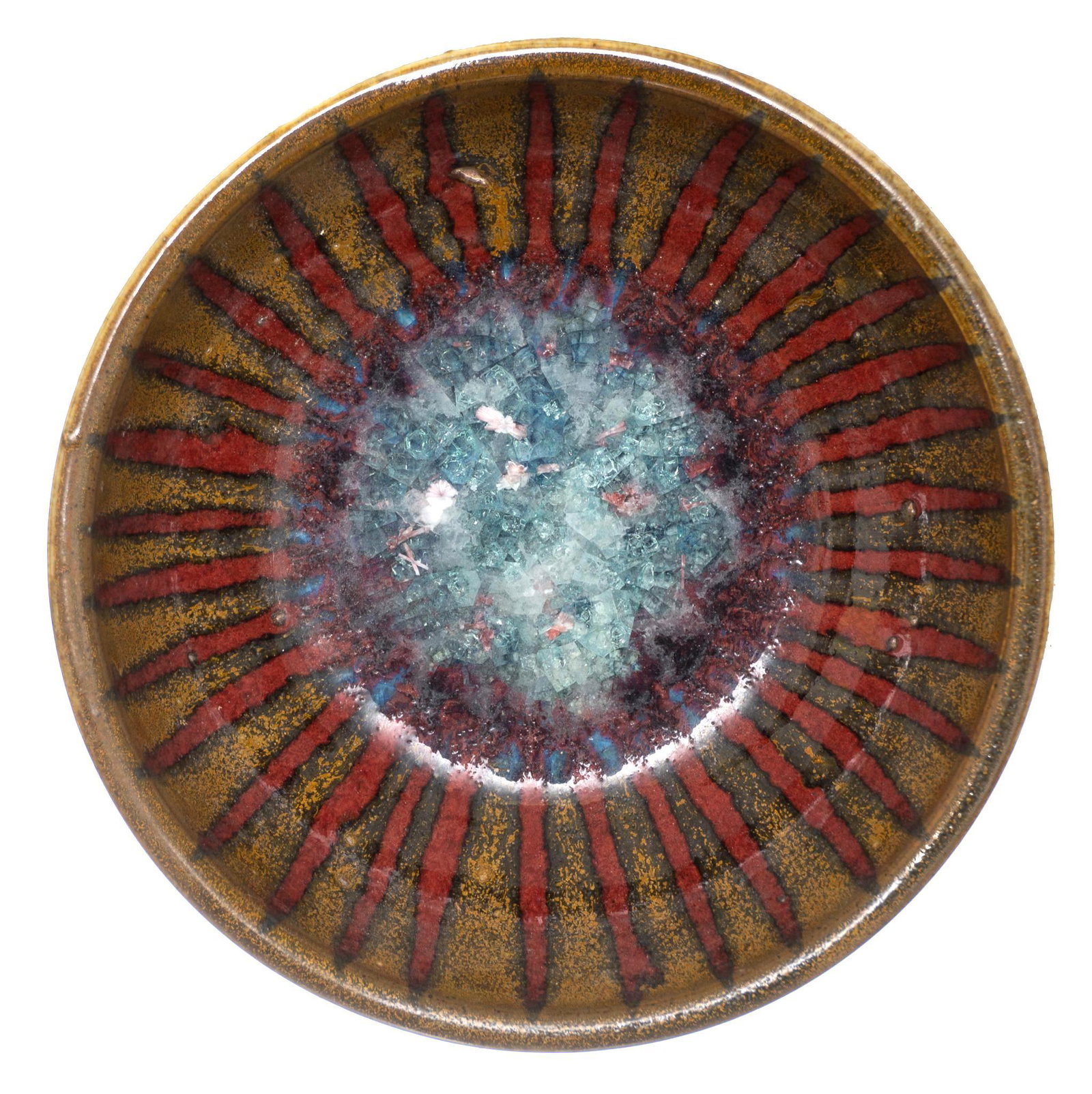 Harding Black (1912-2004), Sunburst bowl, 6 x 2": Harding Black (1912-2004), Sunburst Bowl, 1996, glazed ceramic, 6 x 2" Provenance: A San Antonio, Texas estate A ceramist, sculptor, painter, bricklayer, teacher, Black graduated from Brackenridge H