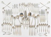 Gio Ponti (1871-1979), 'Diamond', Sterling Flatware set