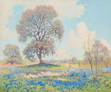 Robert Wood (1889-1979), "Bluebonnets", c. 1925, oil