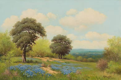 G. Harvey (1933-2017), Bluebonnets, 1959, oil