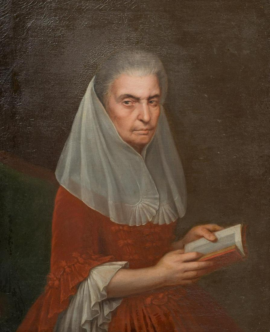 Alessandro Longhi (1733-1813), "La Duenna", oil on: Alessandro Longhi (1733-1813), "La Duenna", oil on canvas, 31.5 x 26", frame: 36.25 x 30.75" Alessandro Longhi lived from 1733 to 1813. He was one of the leading portrait painters in Venice in the 18t