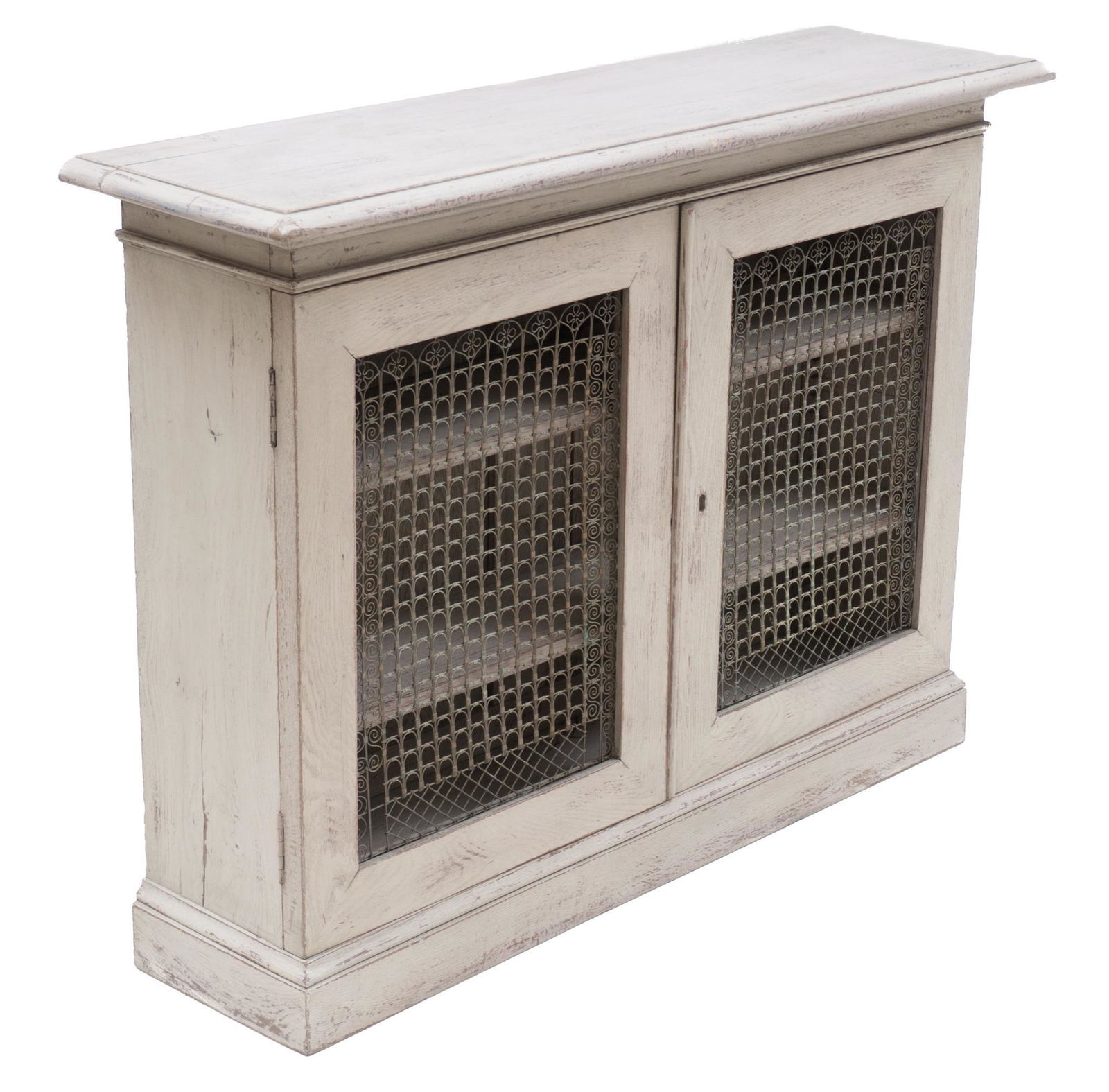 Swedish Farmhouse Wire Front Dry Goods Cabinet (1 of 4)