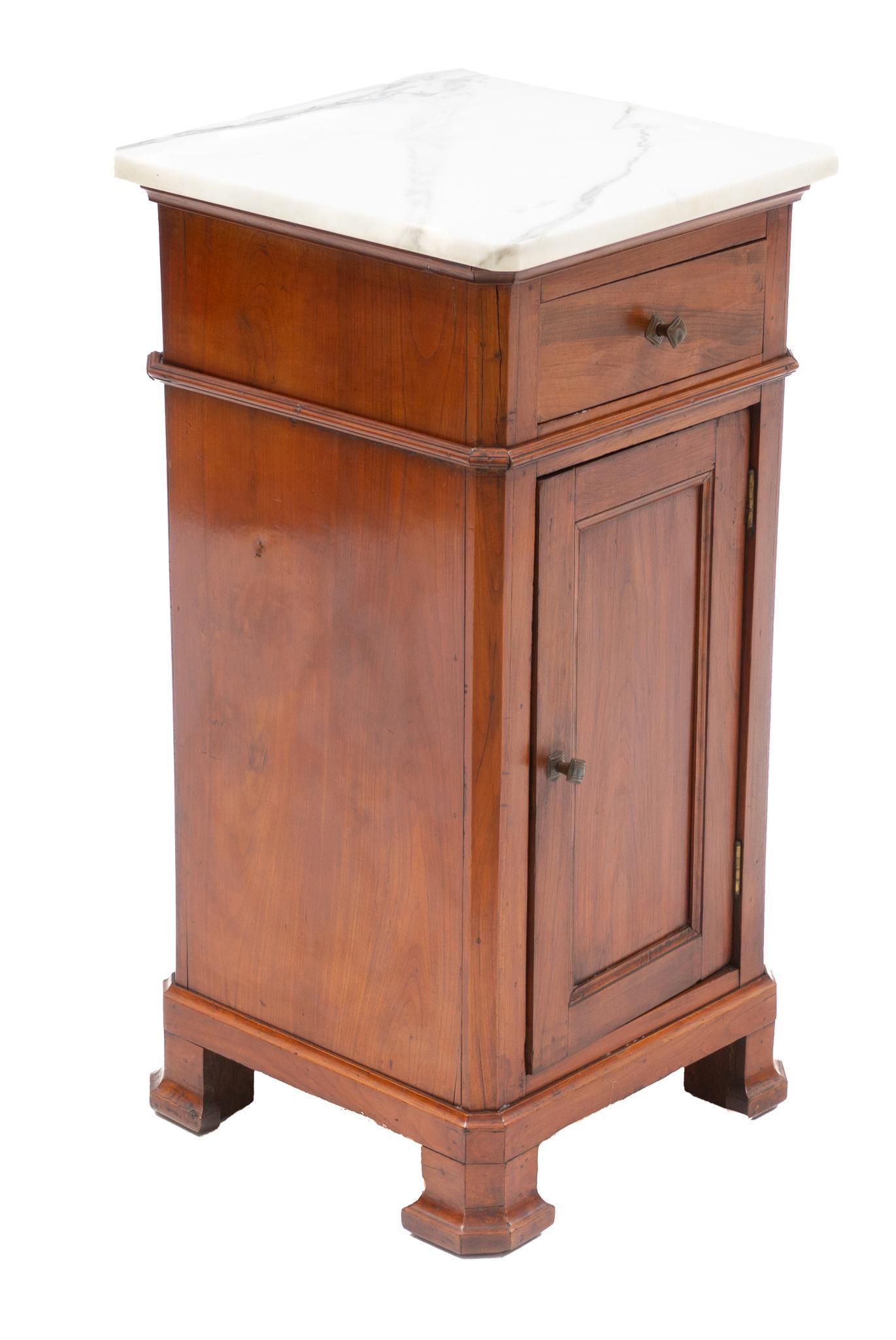 Louis Philippe Marble Top Night Stand (1 of 4)