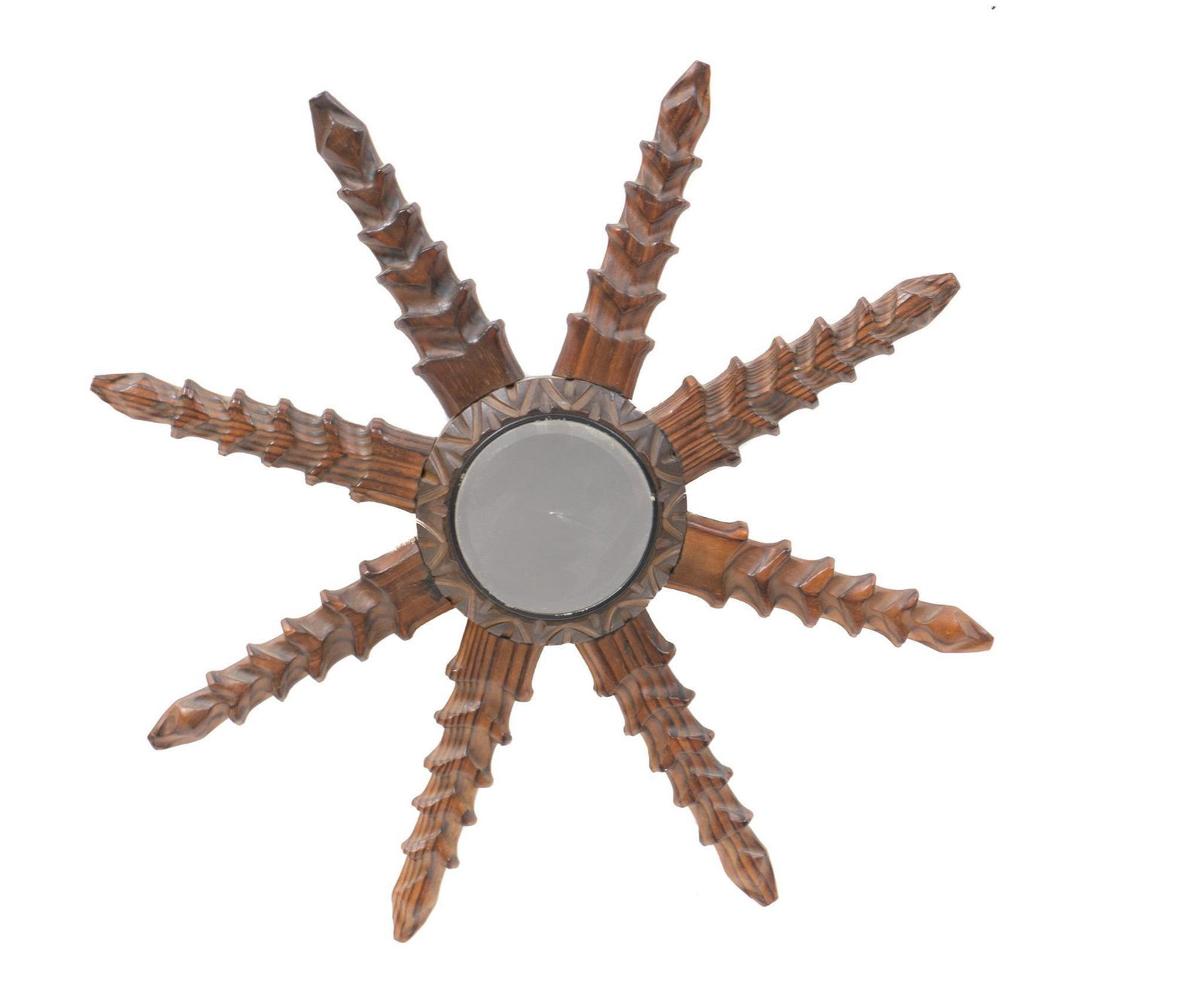 Spanish Mid-Century Spindle Mirror (1 of 2)