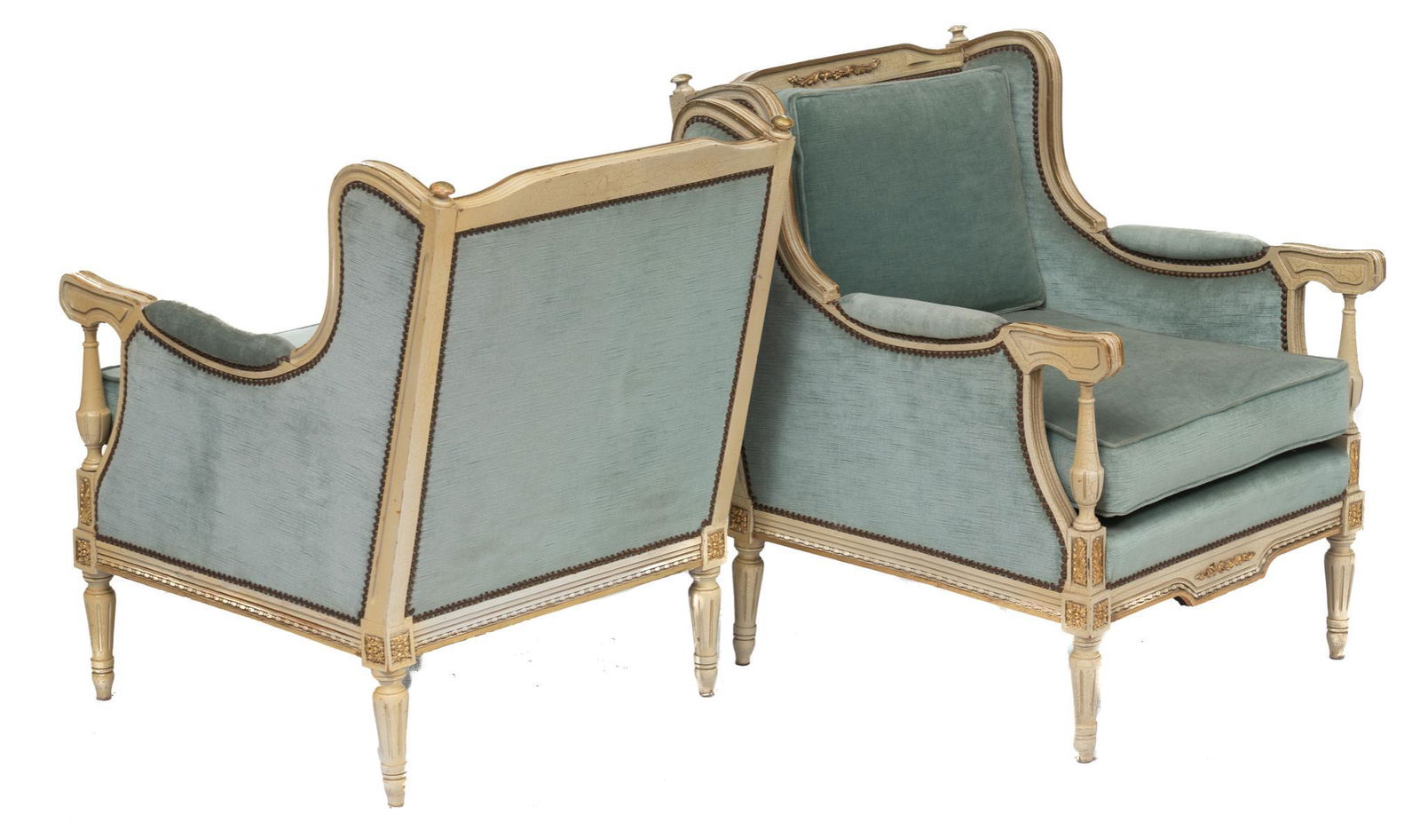 Pair of Swedish Empire Bergere Chairs (1 of 3)