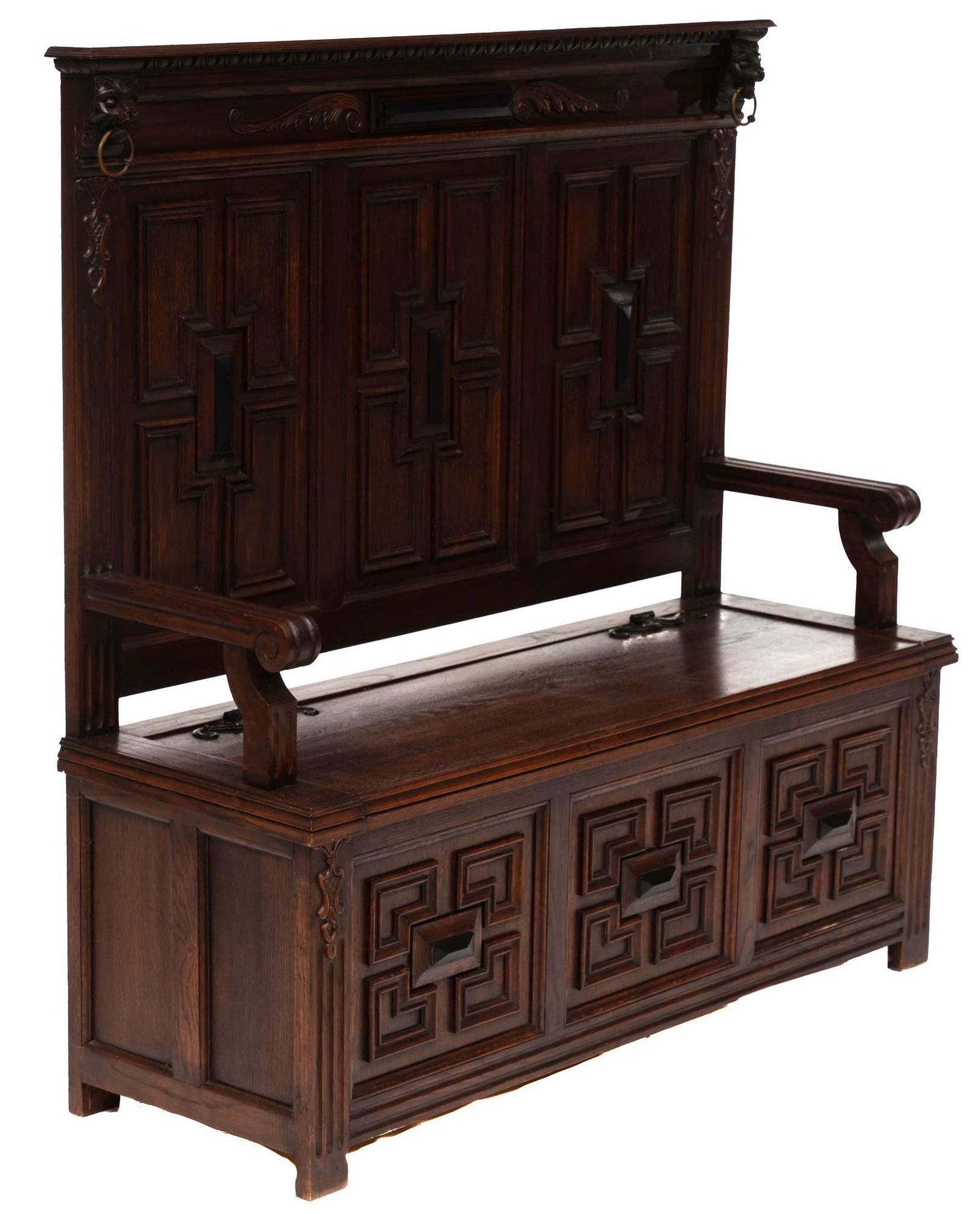 19th Century Flemish Storage Church Settle (1 of 4)