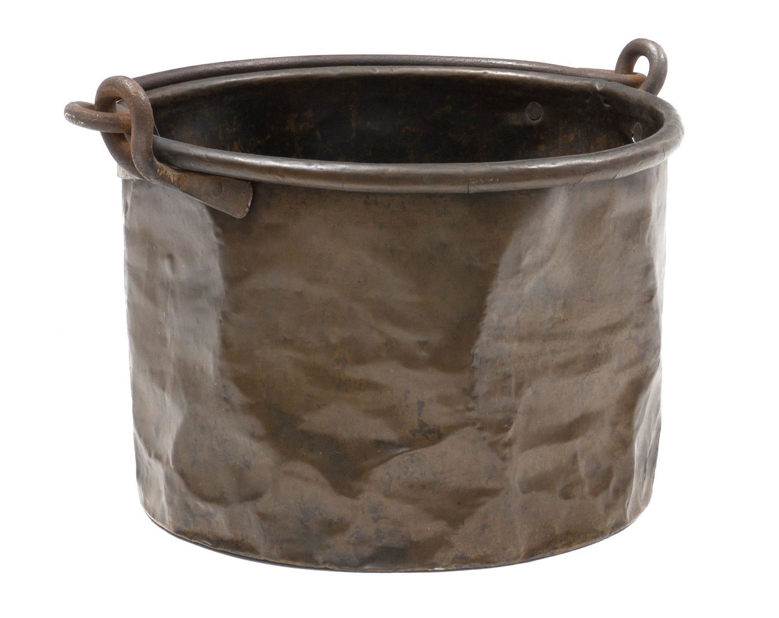 Vintage French Farmhouse Copper and Iron Cauldron (1 of 3)