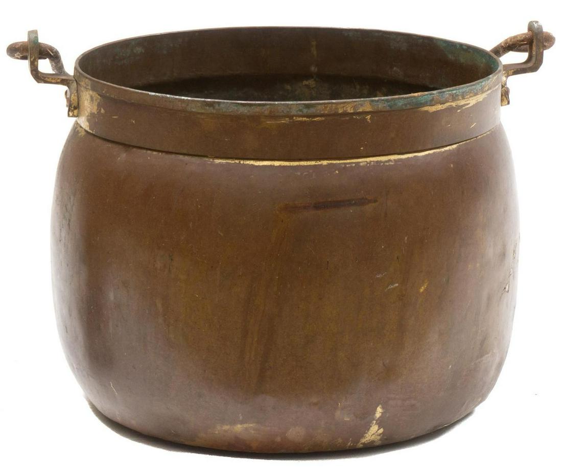 Vintage French Farmhouse Copper Cauldron (1 of 4)