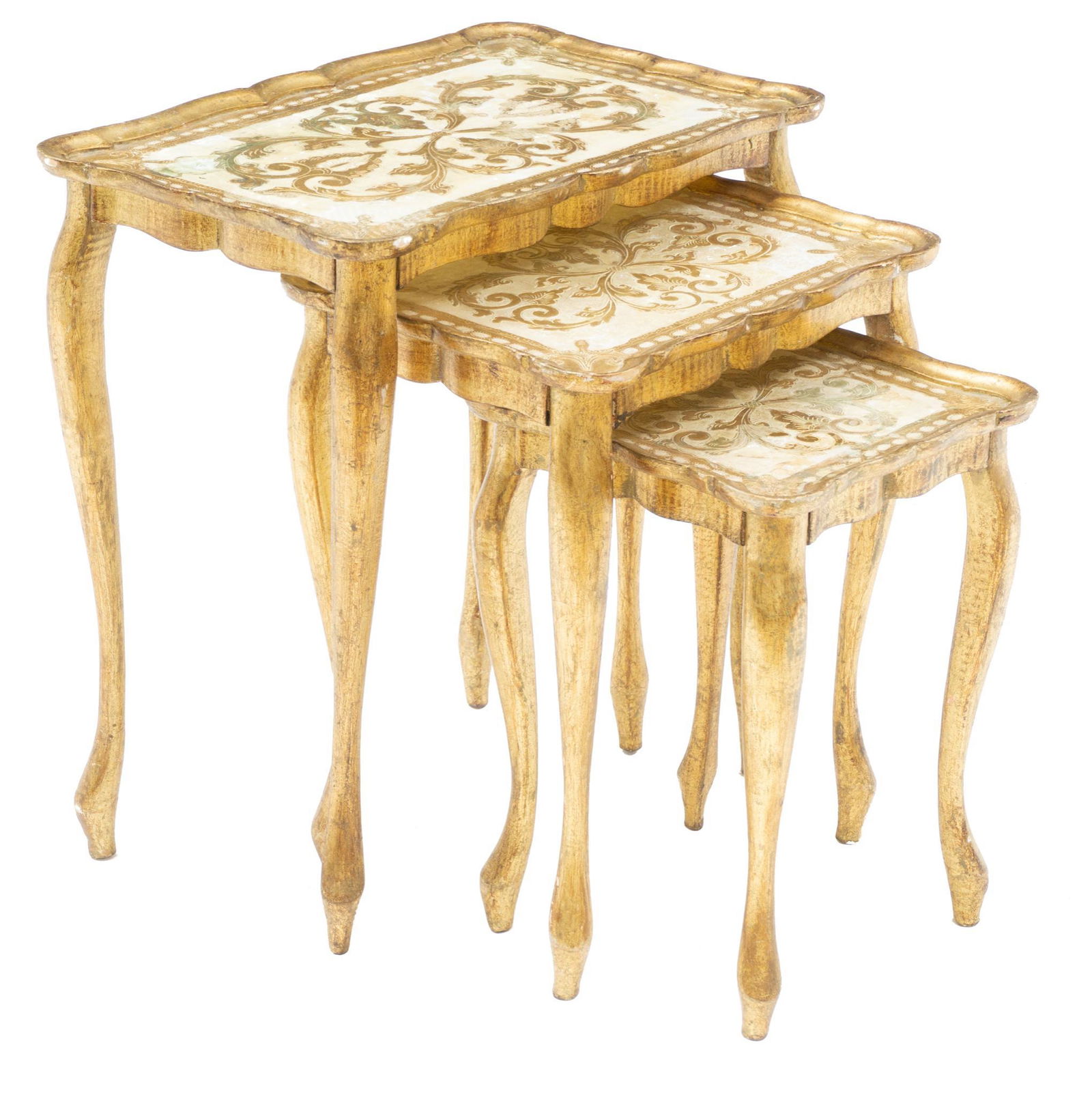 Nest of 3 Florentine Occasional Tables (1 of 4)