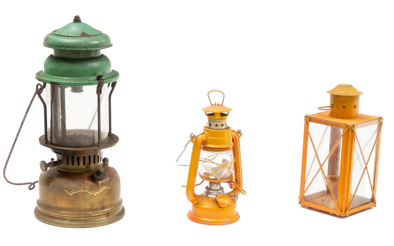 Set of 3 Vintage Metal Camping Lanterns (1 of 3)