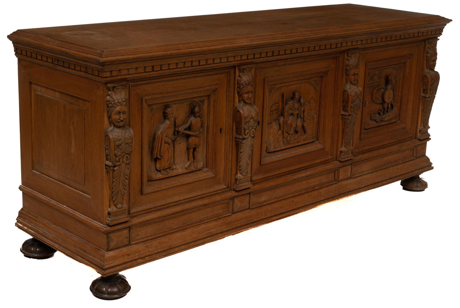 Carved Scandinavian Sideboard (1 of 7)