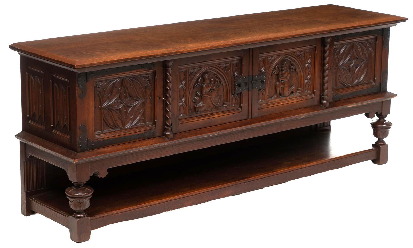 Carved Dutch Gothic Sideboard (1 of 4)
