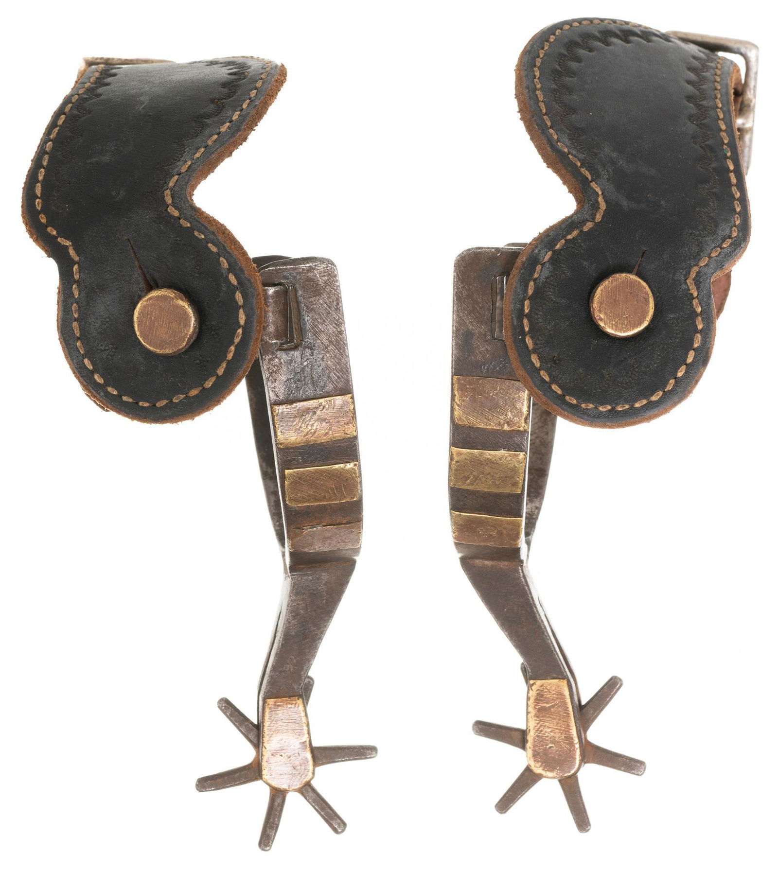 Early Texas Style Brass Mounted Shop Made Spurs (1 of 3)