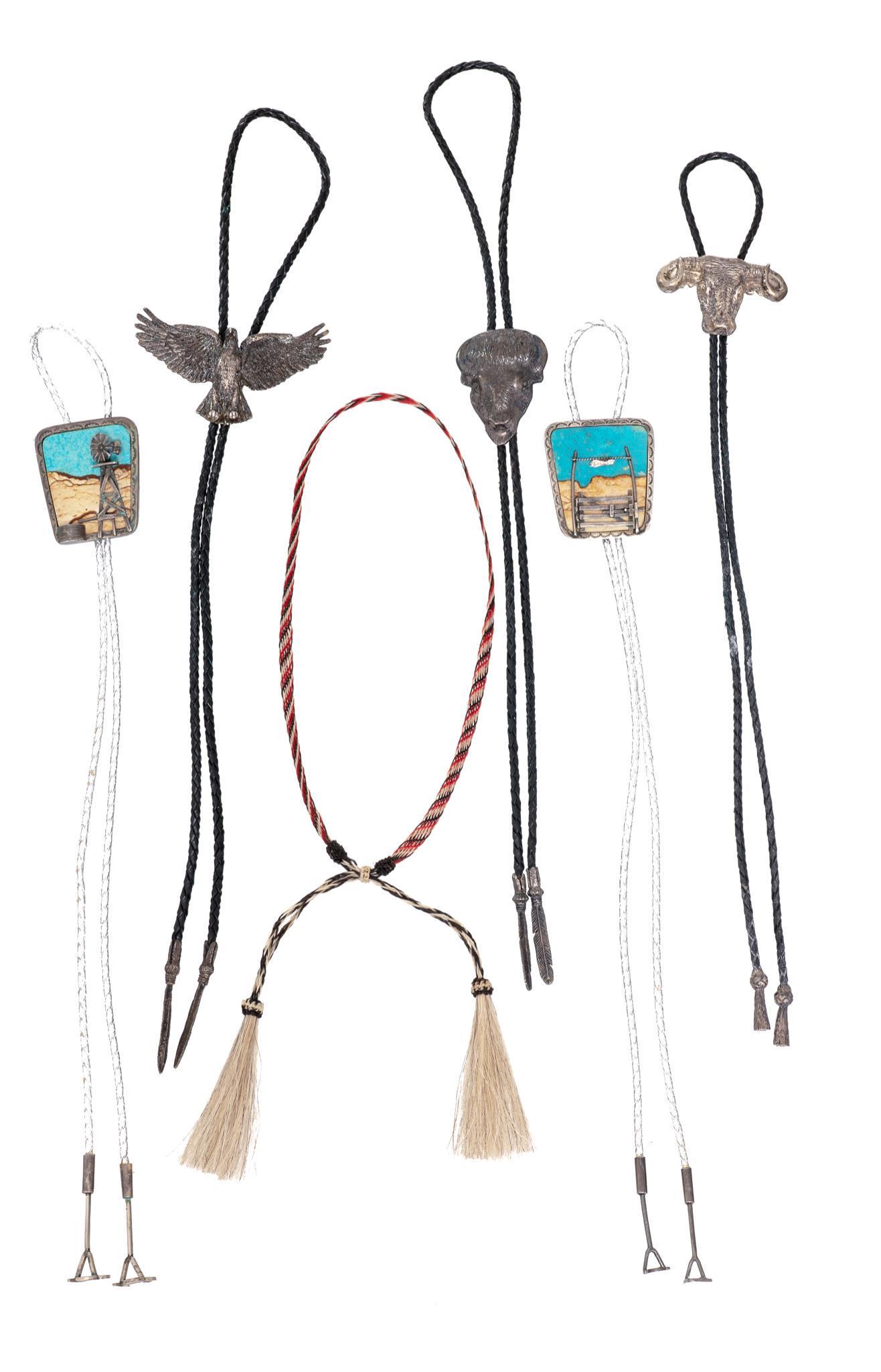 Lot of 5 Bolo Ties and Hat Band (1 of 11)