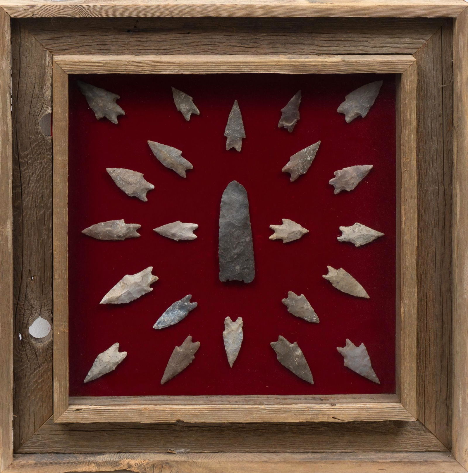 Framed Arrowhead Point Display, To Include 23 Artifacts (1 of 3)
