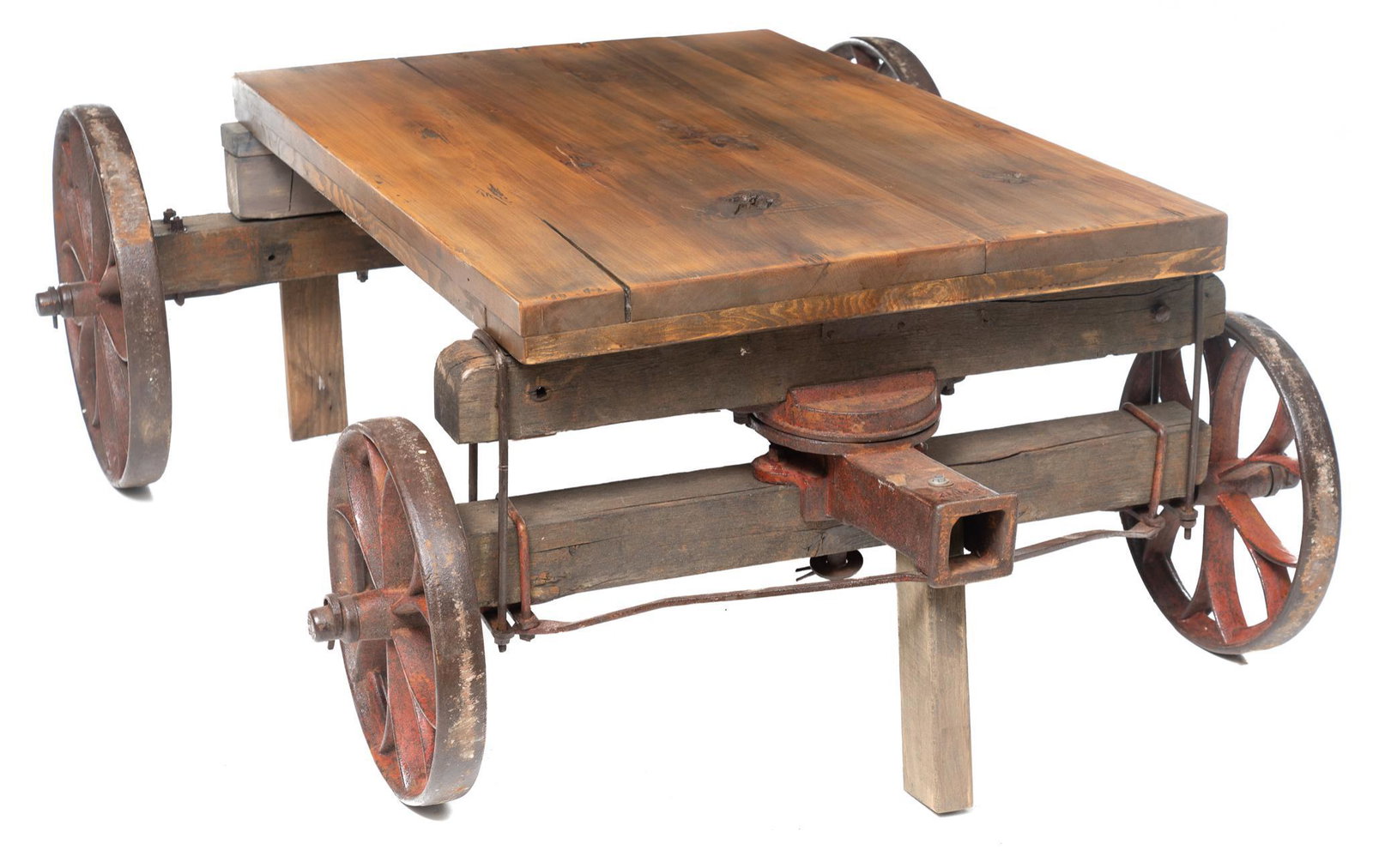 Industrial Railroad Cart Turned Coffee Table (1 of 5)