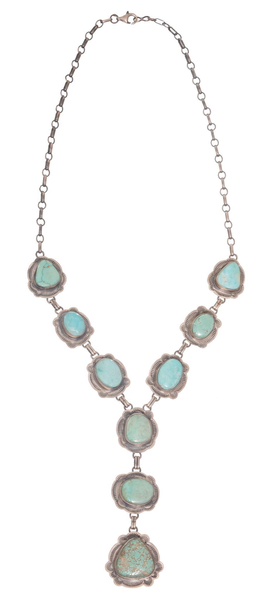 B. Johnson Sterling Silver and Turquoise Necklace (1 of 3)