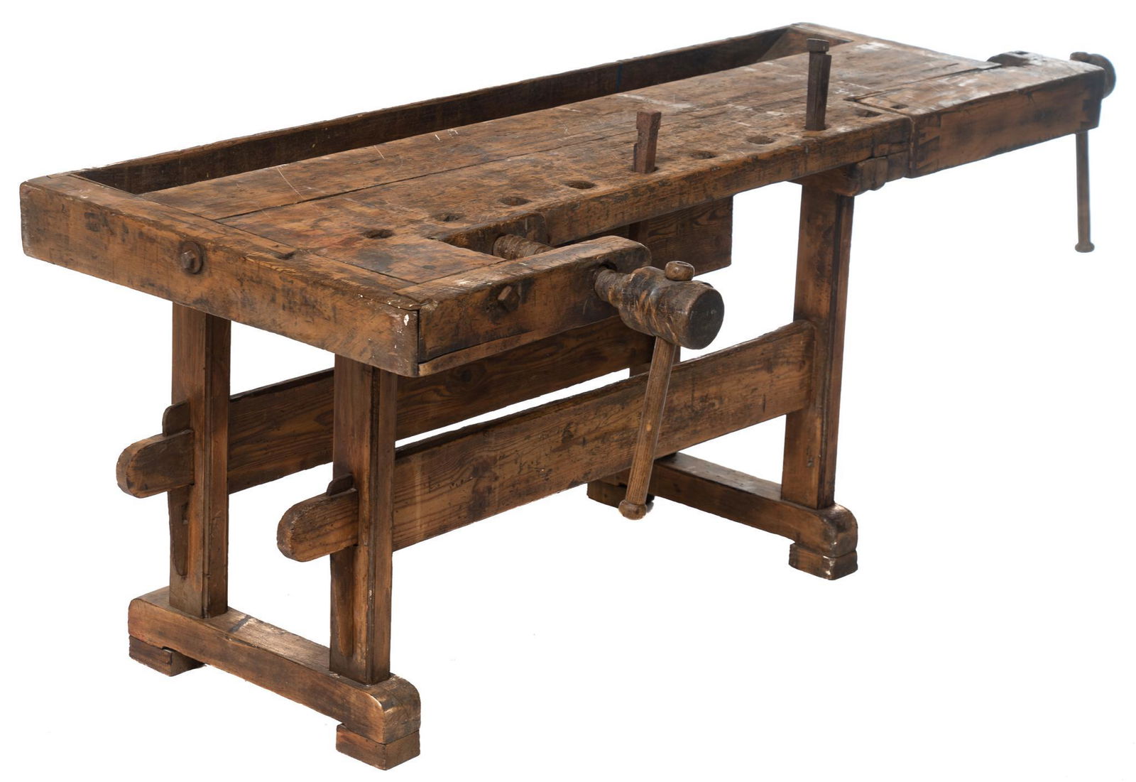 Rustic Work Table with Vice (1 of 3)