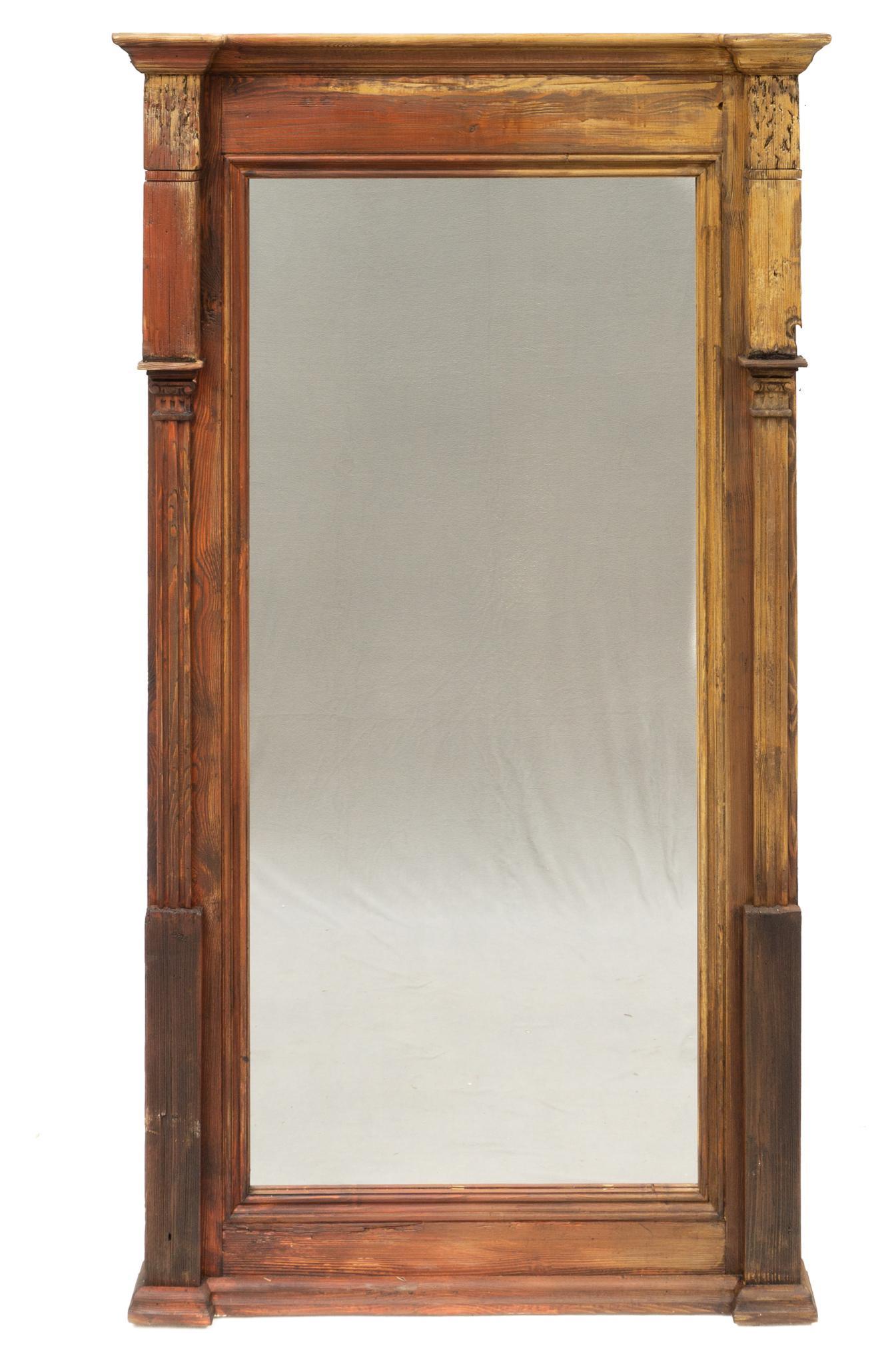 Rustic Full Length Mirror: Rustic wooden framed full length mirror 76 x 41" We happily provide seamless shipping services on everything we sell. Please email us at shipping@vogtauction.com or call 210-822-6155 for more in