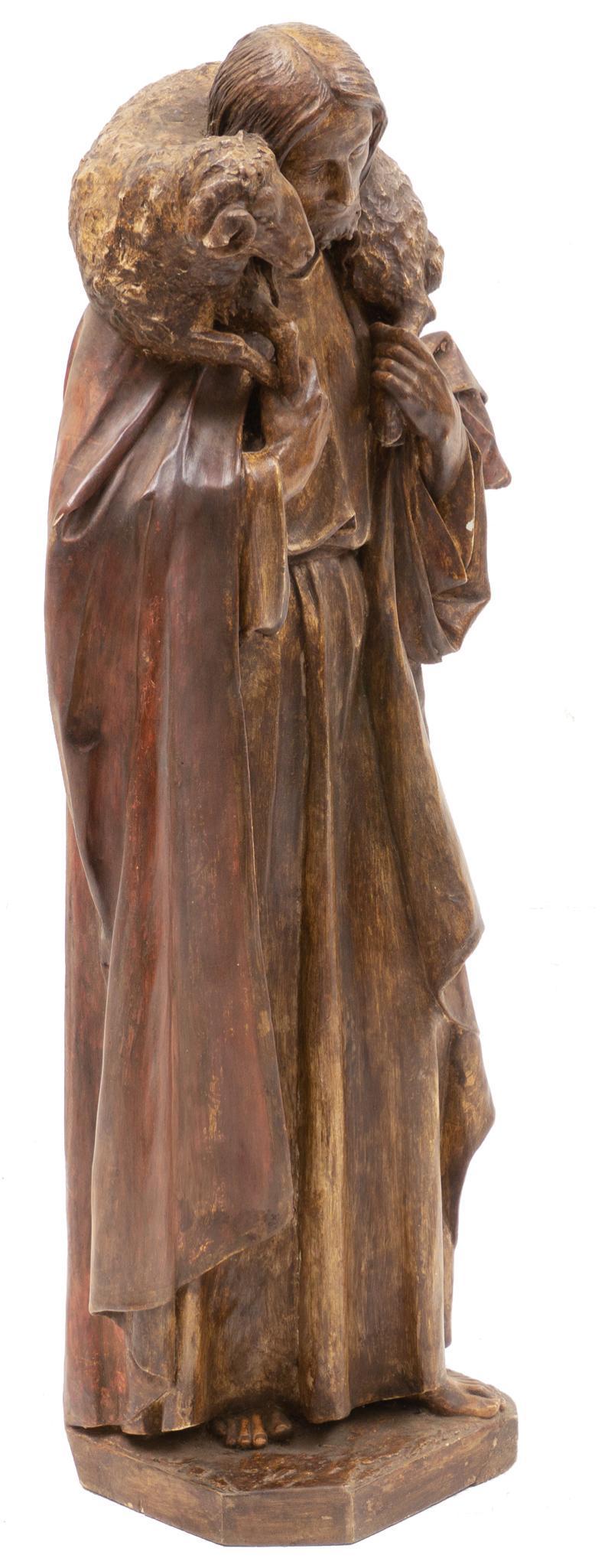 Vintage Hand Carved Jesus Statue (1 of 3)