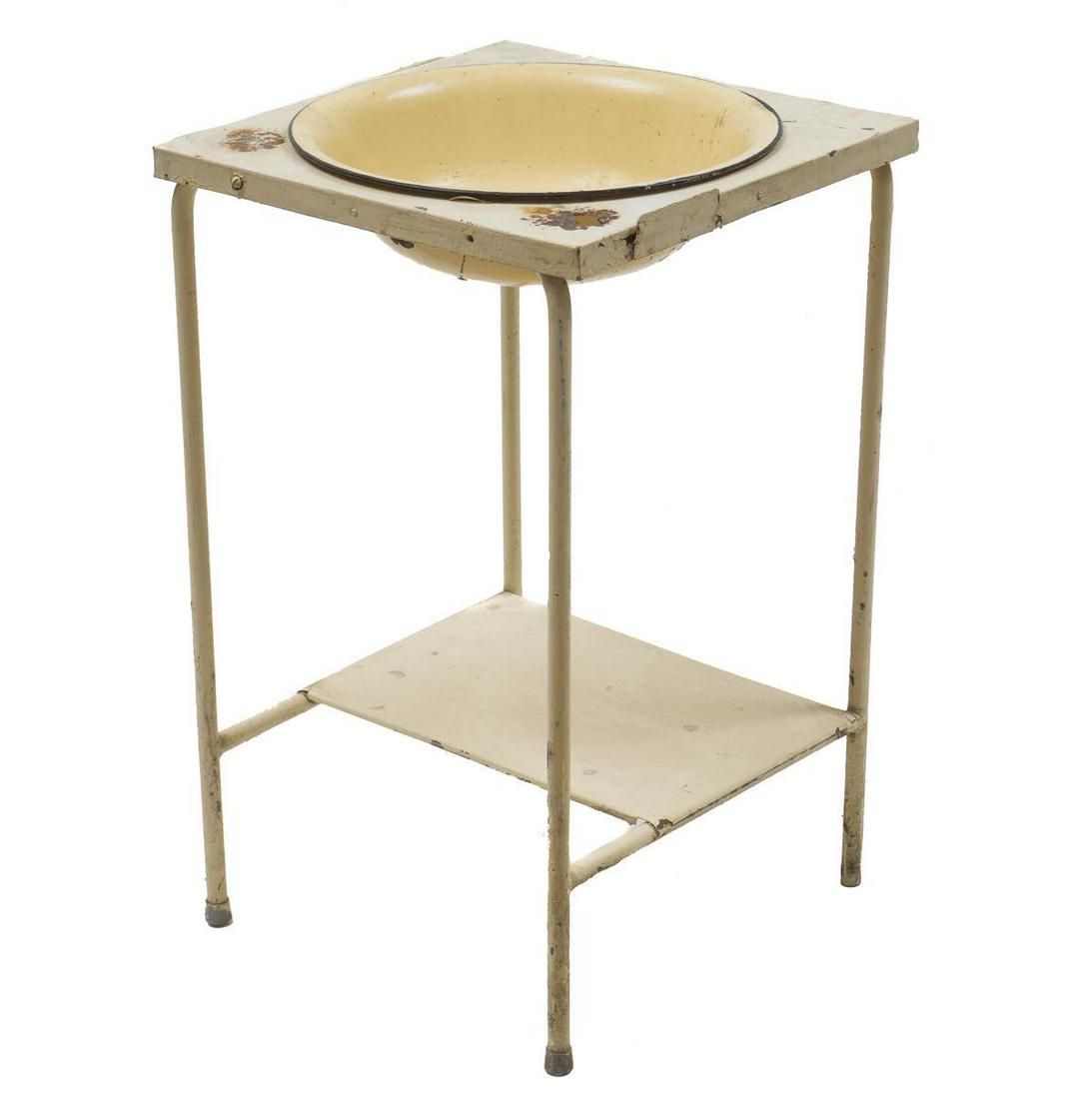 Vintage Wash Stand with Enamel Basin (1 of 4)