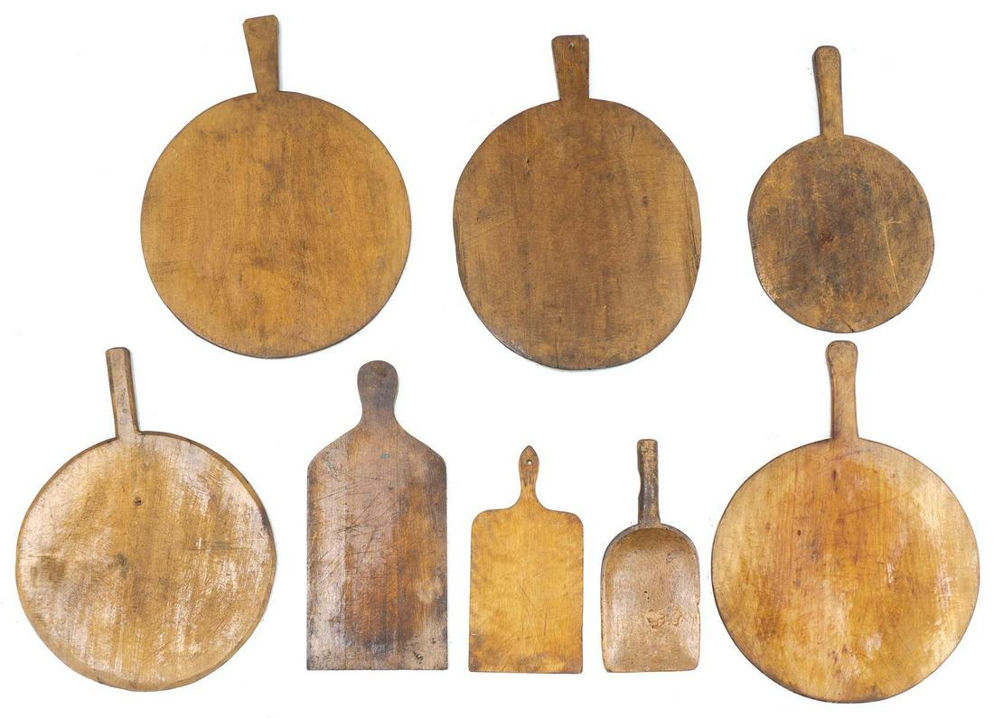 Lot of 8 Vintage Wooden Kitchen Paddles (1 of 3)