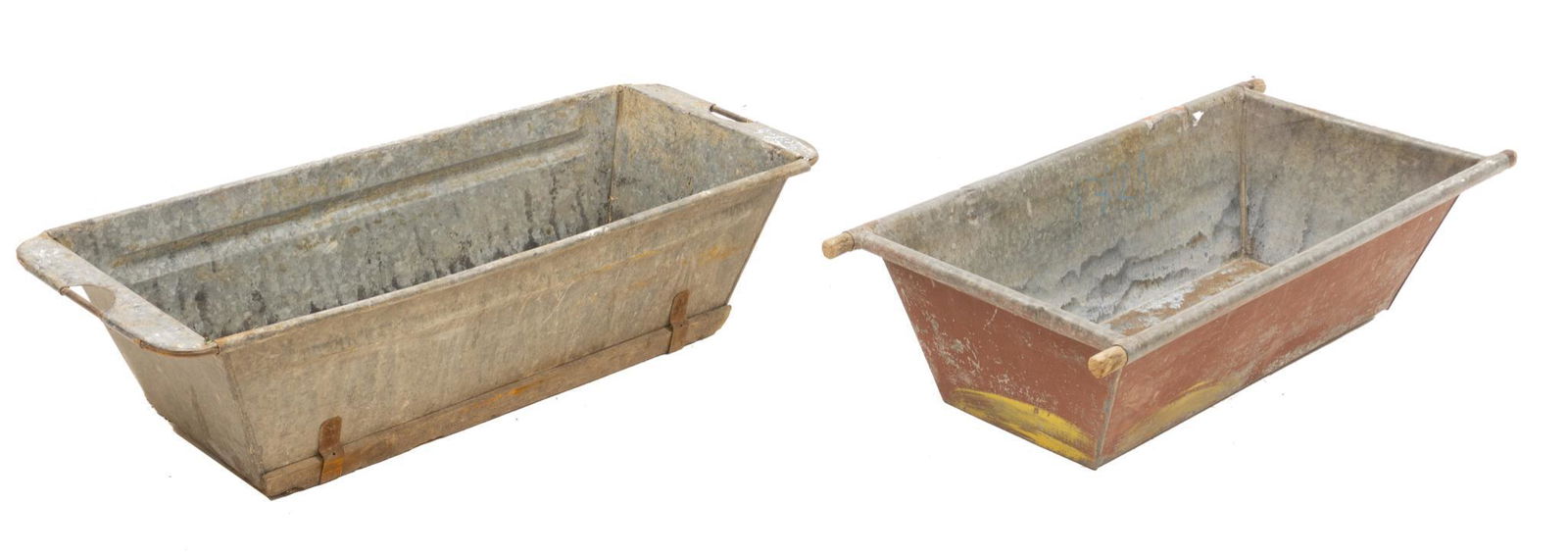 Pair of Farmhouse Galvanized Animal Troughs (1 of 3)