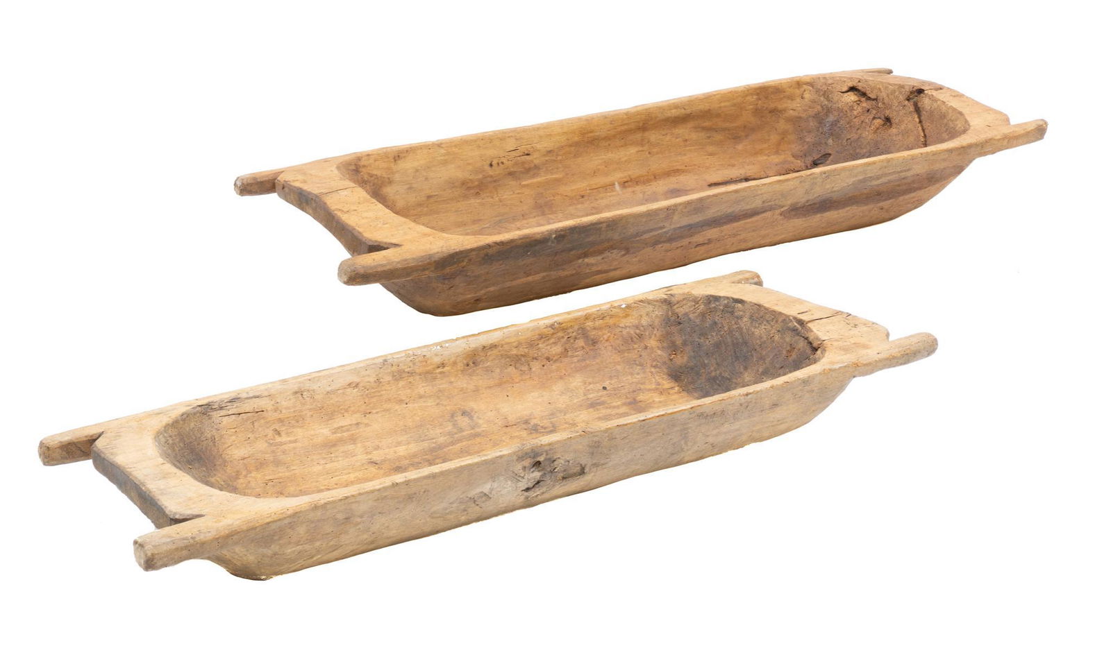 Pair of Rustic Farmhouse Dough Trays (1 of 3)