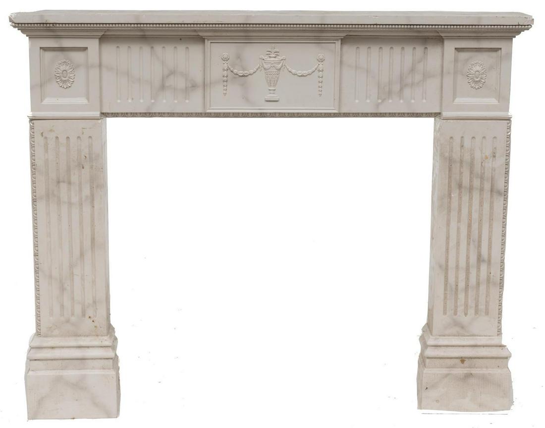 Faux Marble Fireplace Mantle (1 of 6)