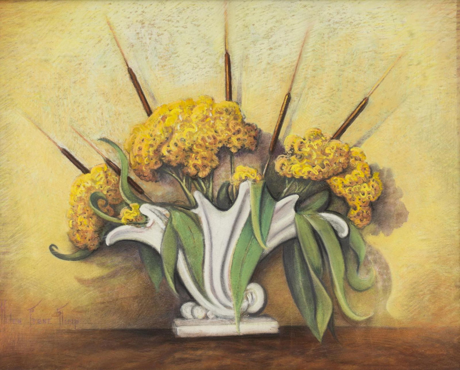 Helen Ferne Slimp (1890-1995), Yellow Flowers (1 of 4)