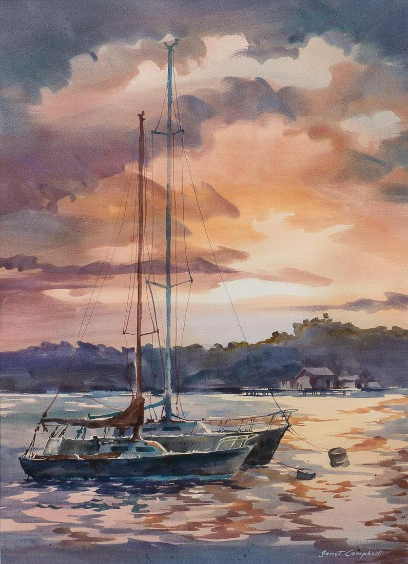 Janet Campbell (b. 1952), "Tranquil Harbor" (1 of 6)