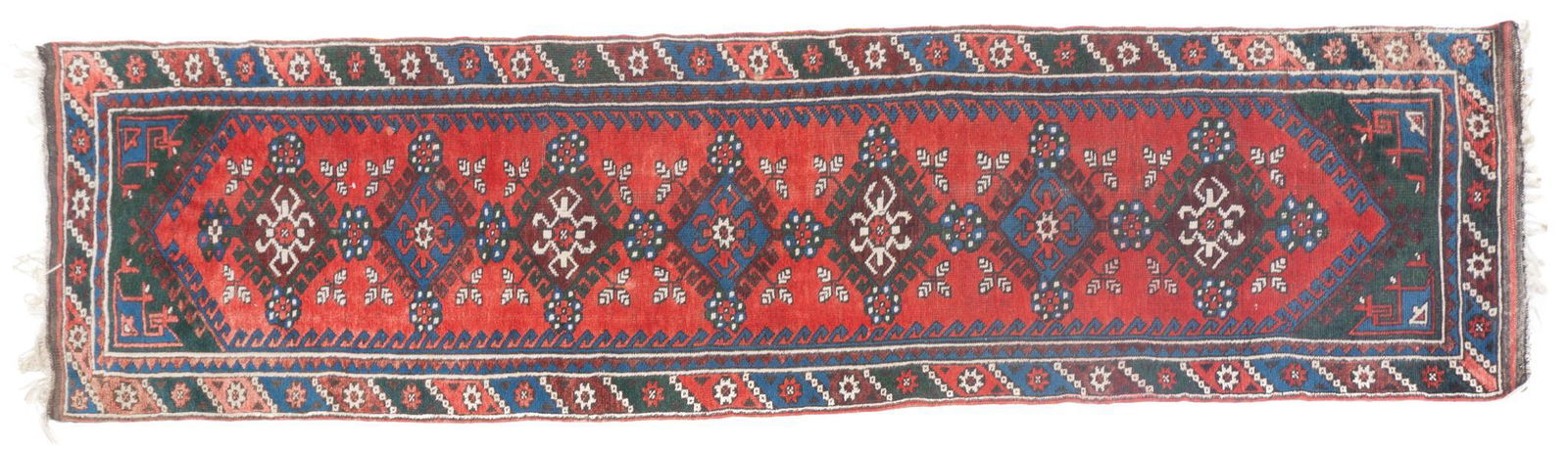 Handwoven Shiraz Style Rug Runner, 9'7" x 2'5" (1 of 2)