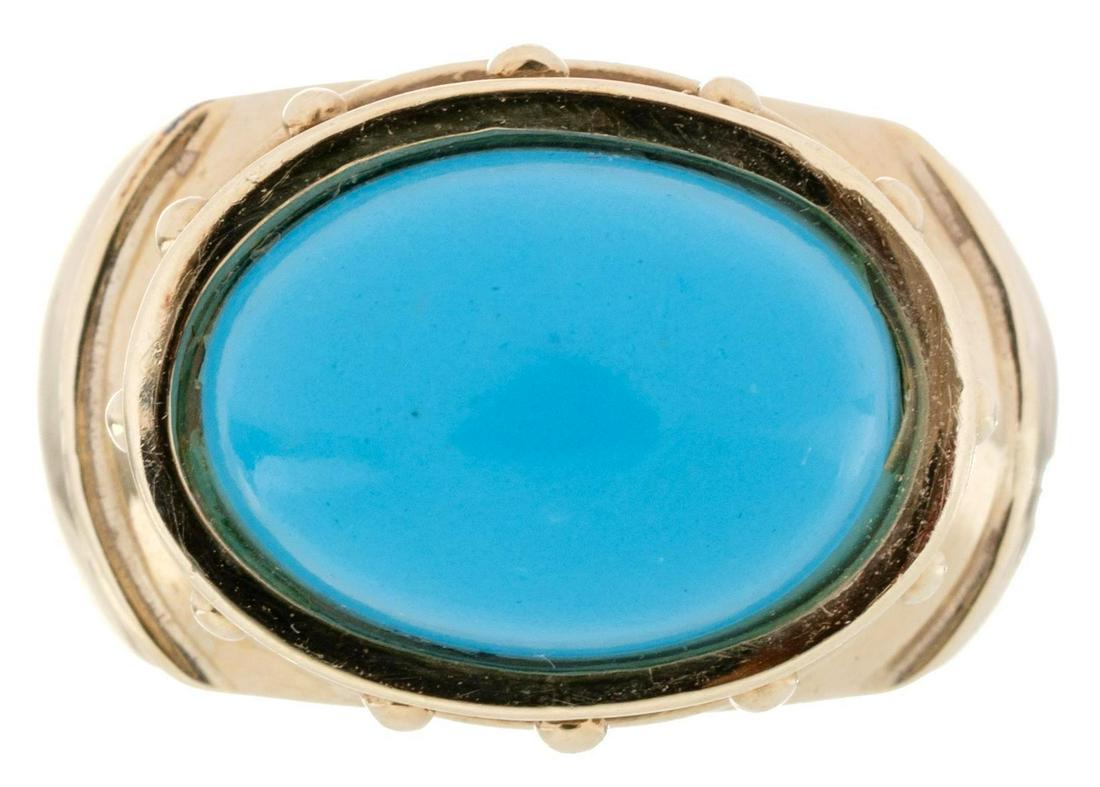14k Gold Persian Turquoise Ring (1 of 5)